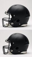 Black American Football Helmet MockUp with Multiple Views Generated photo