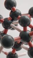 Molecular structure of propylene glycol E1520 visualized as a detailed 3D image viewed through a microscope photo