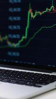 Investment Finance Chart showing stock market and business growth within the exchange photo