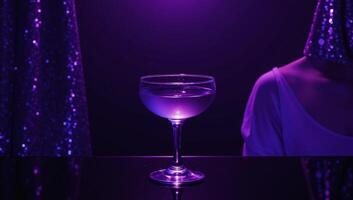 Purple Illuminated Club Scene with Atmospheric Backdrop ClubStyle photo