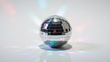 Isolated disco ball on white background photo