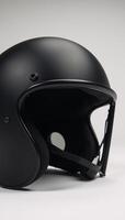 Black American football helmet mockup in a side view photo