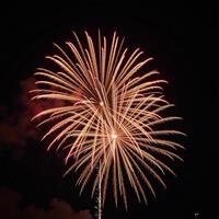 Stunning celebration scene Firework extravaganza lights up the night sky photo