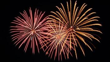 Stylized firework elements added to artwork for vibrant effect Vibrant Colorful photo