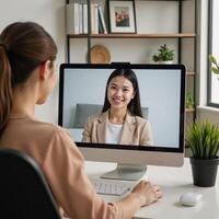 Virtual Consultation with College Advisor for Academic Career Path Planning Professional Setting photo