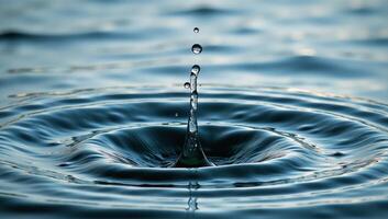 Water splash wave with forced perspective in abstract style photo