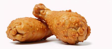 Deepfried Chicken Thighs isolated Coated Chicken Pieces with Crispy Batter photo