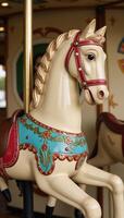 Vintagestyle carousel horse pattern for wall decoration photo