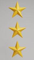 Golden yellow sharppointed stars centered and shining in isolation against a backdrop photo