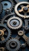 Intricate gears signify intricate nature of business analysisdata processing photo