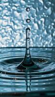 Water splash wave with forced perspective in abstract style photo