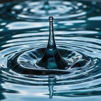 Water splash wave with forced perspective in abstract style photo