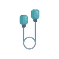 Pair of wireless earbuds connecting wirelessly using bluetooth technology vector