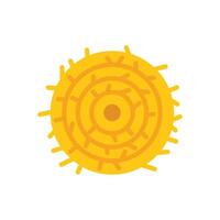 Round bale of hay showing concentric circles from above vector