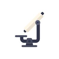 Microscope standing alone enlarging tiny objects for science vector