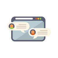Online chatting app with two people exchanging messages vector