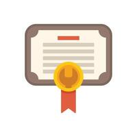Technical certificate showing professional qualification with wrench symbol vector