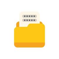 Yellow folder protecting confidential information with password vector