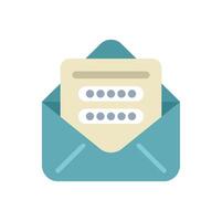 Email containing password recovery form is being opened vector