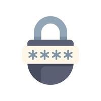 Padlock displaying asterisks for password security vector