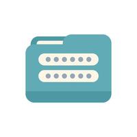 Secure folder with password containing confidential information vector