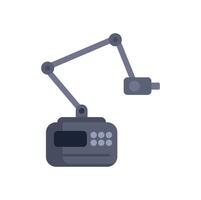 Modern visual presenter with adjustable camera arm for presentations vector