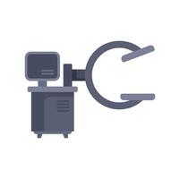 Modern medical scanner machine standing on white background vector