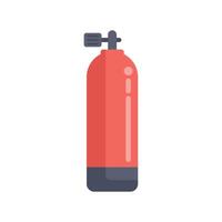 Red diving oxygen tank for exploring underwater world vector