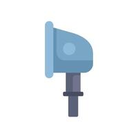 Studio spotlight standing on tripod lighting up the room with strong light vector