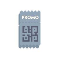 Promo ticket with qr code for discount shopping or event entry vector