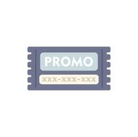 Promo ticket offering discount on purchase with promotion code vector
