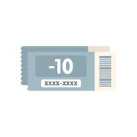 Two blue raffle tickets showing number ten vector