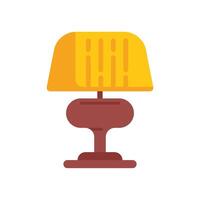Yellow desk lamp shining light on white background vector