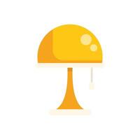 Yellow desk lamp standing with pull switch on white background vector