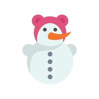 Snowman is enjoying the winter weather vector