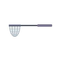Fishing net with wooden handle for catching fish vector