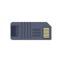 Micro sd card lying on white background vector