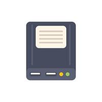 External hard drive showing data storage capacity icon vector
