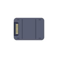 Electronic chip component showing the circuit board contacts vector