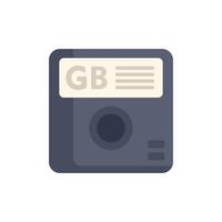 Save icon showing floppy disk representing gb or gigabyte vector