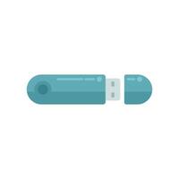 Modern usb flash drive with open cap isolated on white vector