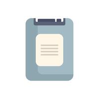 Memory card showing blank document for storage device vector