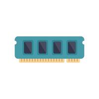 Ram memory chip showing data storage capacity vector