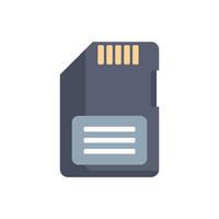 Secure digital memory card storing important data information vector