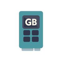 Ssd drive showing storage space available icon vector