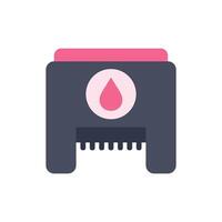Ink cartridge for color printer showing ink droplet icon vector
