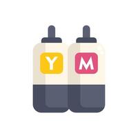 Yellow and magenta ink cartridges for color printing vector