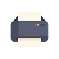 Home laser printer printing blank paper document vector