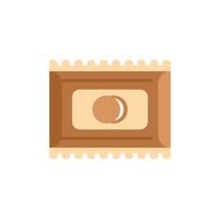 Packaging for cookies with transparent window showing cookies inside vector