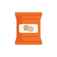 Orange pack of round crackers for appetizer vector